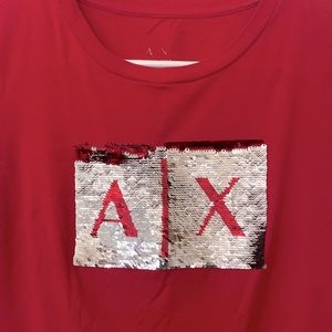 ARMANI EXCHANGE red shirt
